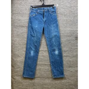 Wrangler Cowboy Cut Jeans Mens Size 31x34 Blue Slim Fit Mid Rise Denim Stretch